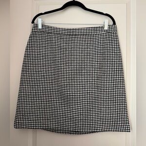 Talbots Black and White A-Line Skirt